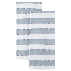 Chambray Stripe Dual Purpose 2-pc Kitchen Towel Set