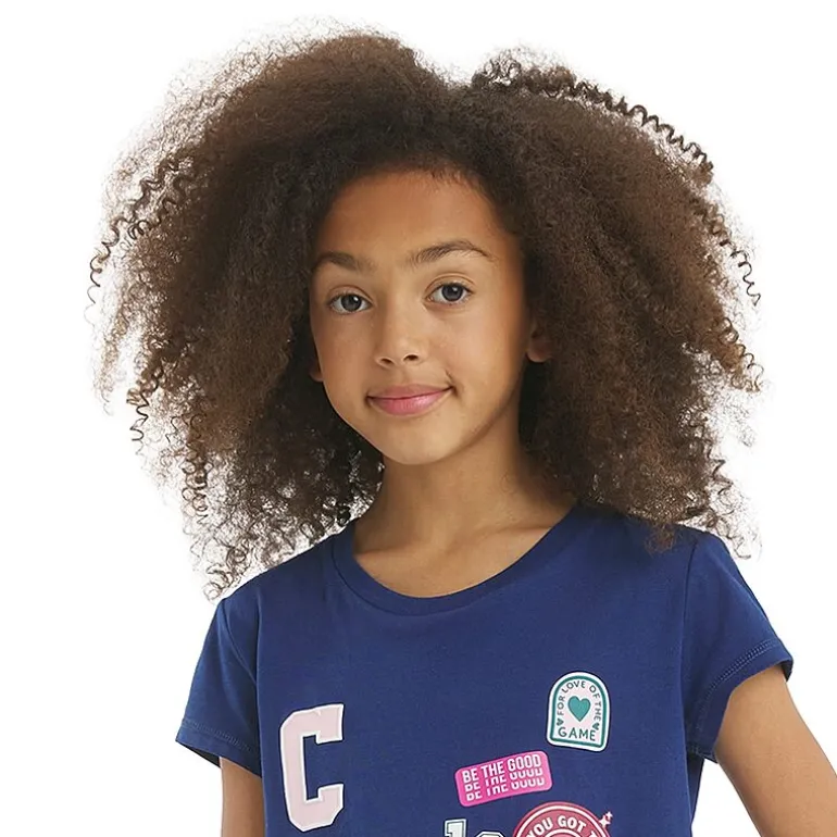 Champion Big Kid Girls Crew Neck Short Sleeve Classic Fit Graphic T-Shirt
