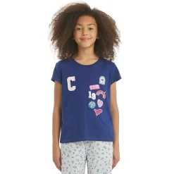 Champion Big Kid Girls Crew Neck Short Sleeve Classic Fit Graphic T-Shirt