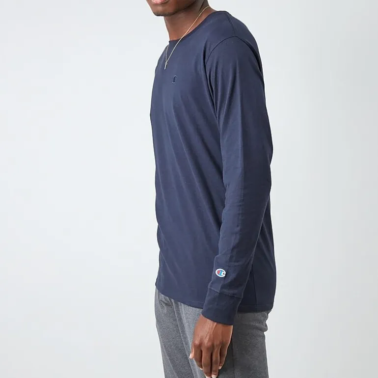 Champion Mens Crew Neck Long Sleeve Active T-Shirt