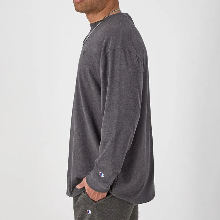 Champion Mens Crew Neck Long Sleeve Active T-Shirt