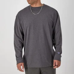 Champion Mens Crew Neck Long Sleeve Active T-Shirt