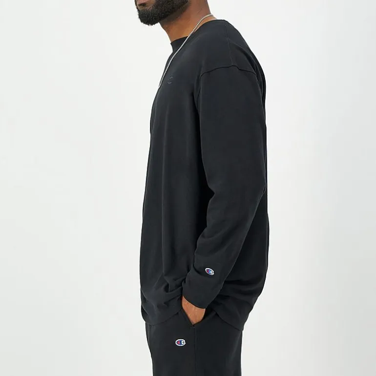 Champion Mens Crew Neck Long Sleeve Active T-Shirt