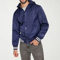 Champion Mens Hooded Midweight Bomber Jacket