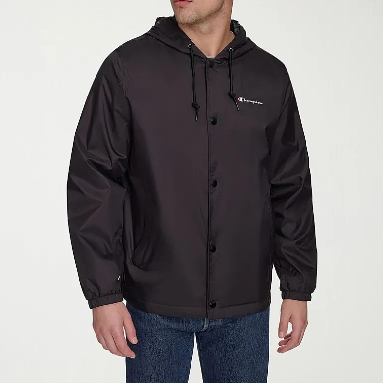 Champion Mens Hooded Water Resistant Midweight Raincoat