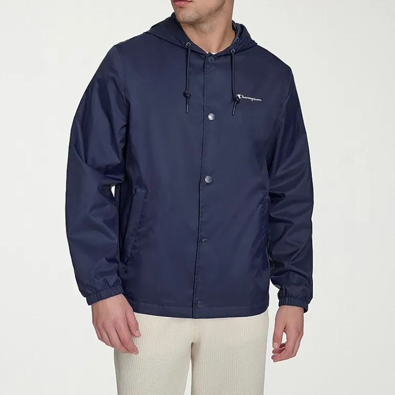 Champion Mens Hooded Water Resistant Midweight Raincoat