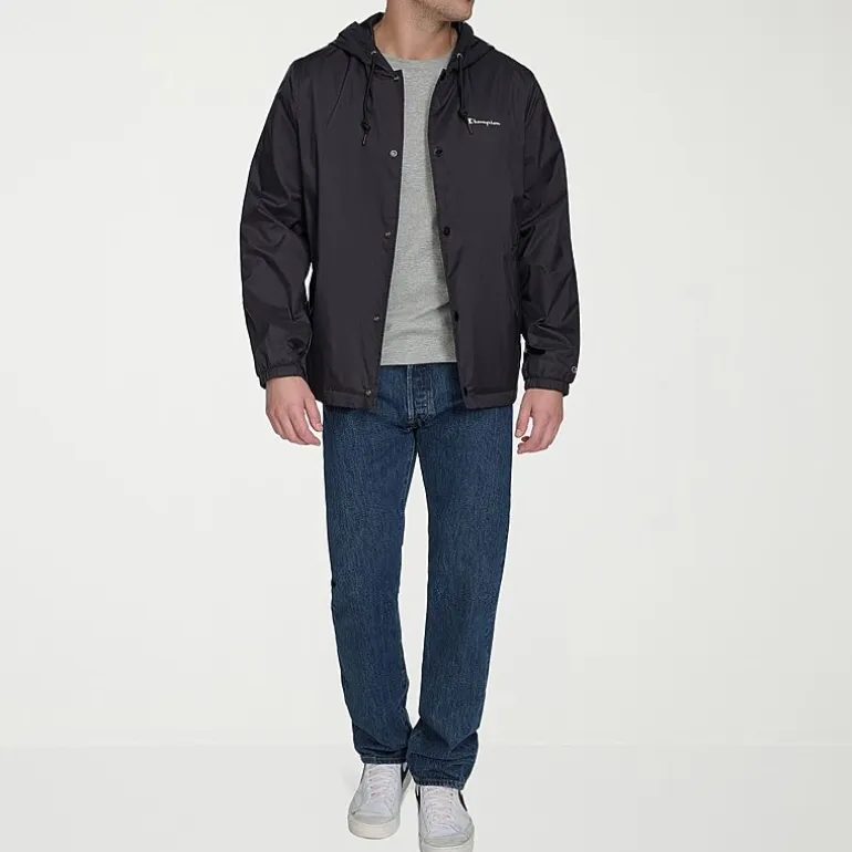 Champion Mens Hooded Water Resistant Midweight Raincoat