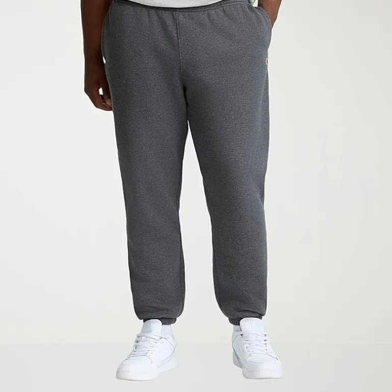 Champion Powerblend Mens Cuffed Mid Rise Classic Fit Big and Tall Fleece Active Jogger Pant