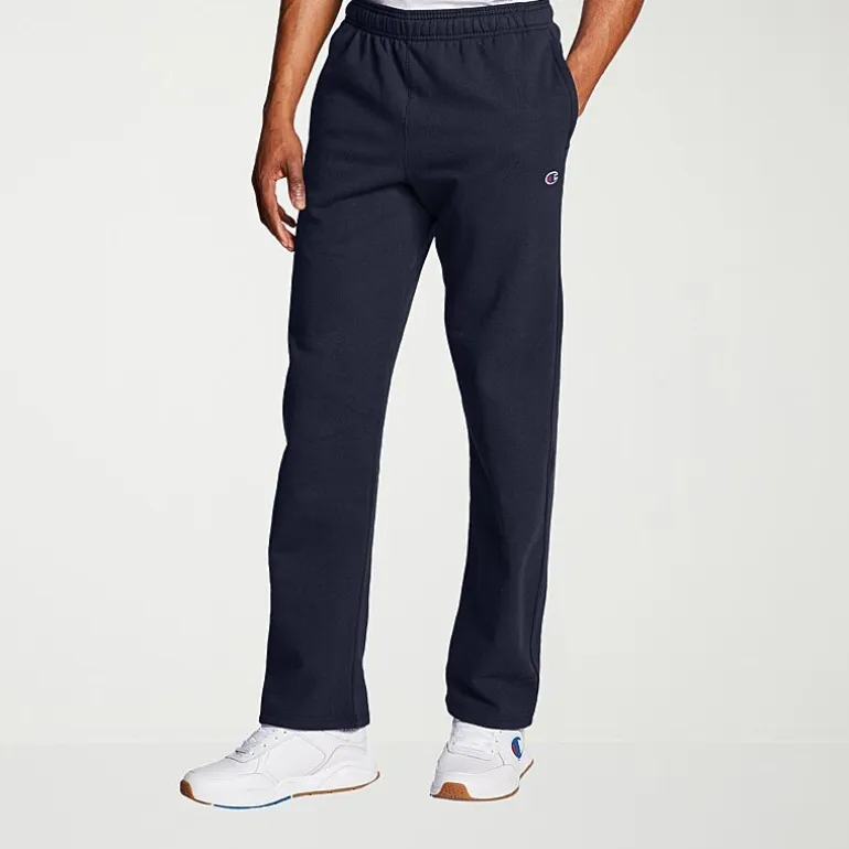 Champion Powerblend Mens Drawstring Waist Straight Mid Rise Regular Fit Sweatpant