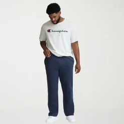 Champion Powerblend Mens Straight Mid Rise Classic Fit Big and Tall Fleece Sweatpant