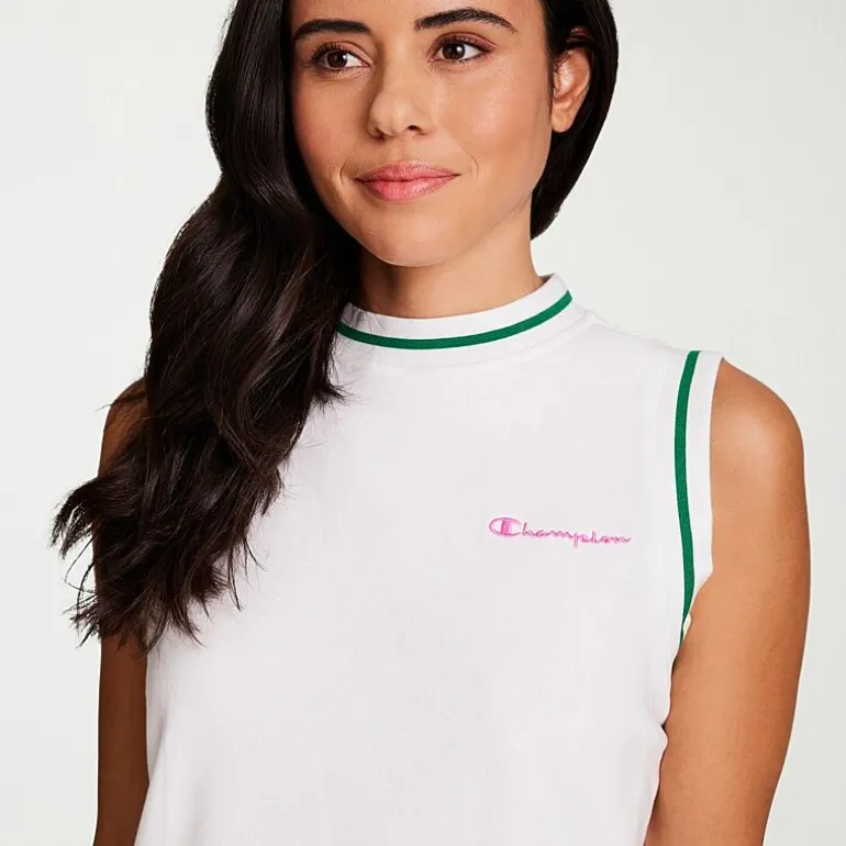 Champion Womens Mock Neck Sleeveless Muscle T-Shirt