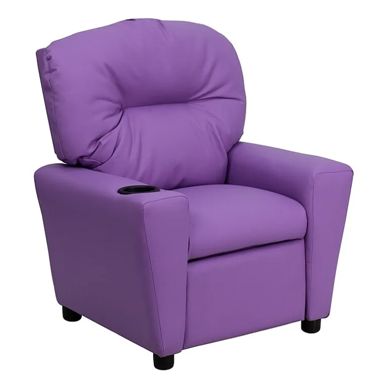 Chandler Plush Recliner with Cup Holder for Kids