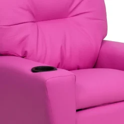 Chandler Plush Recliner with Cup Holder for Kids