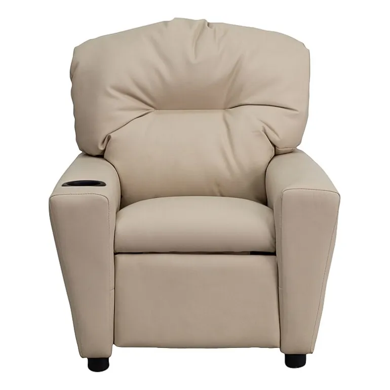 Chandler Plush Recliner with Cup Holder for Kids