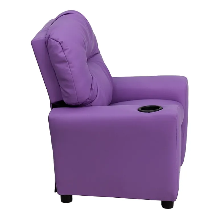 Chandler Plush Recliner with Cup Holder for Kids