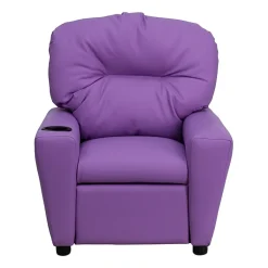 Chandler Plush Recliner with Cup Holder for Kids