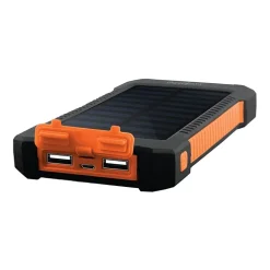 Chargeworx 10000Mah Premium Solar Power Bank with Dual USB Ports