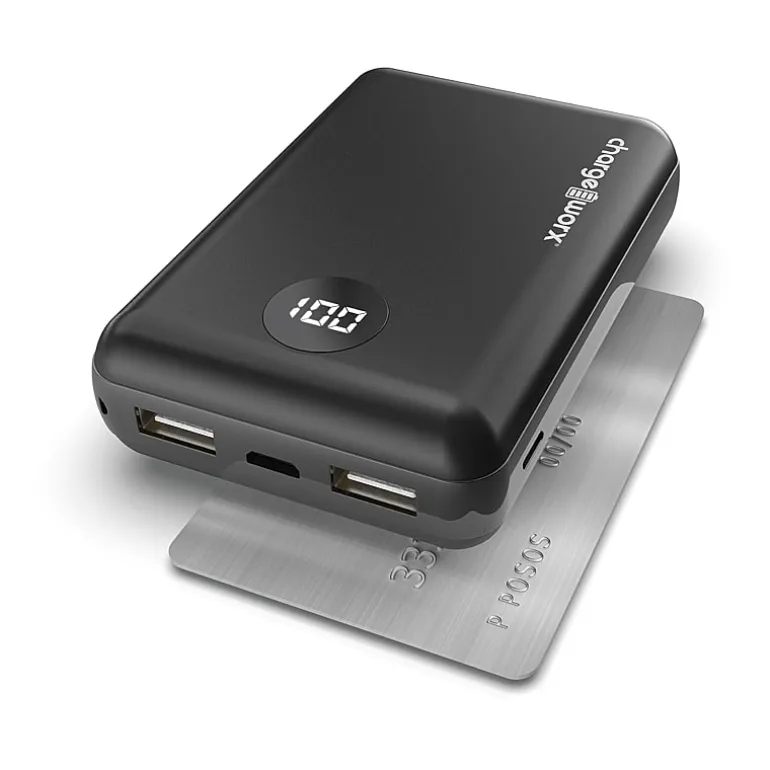 Chargeworx Super Slim 10000 Mah Triple Usb Battery Pack
