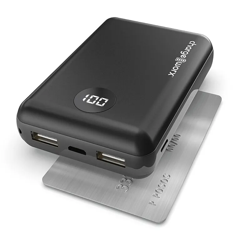 Chargeworx Super Slim 10000 Mah Triple Usb Battery Pack