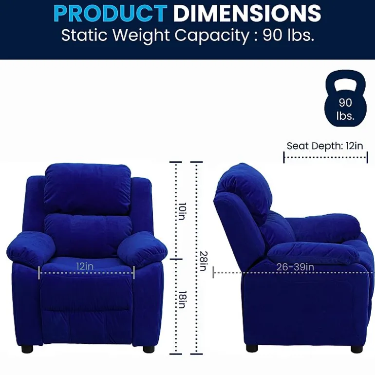 Charlie Padded Arm Recliner for Kids