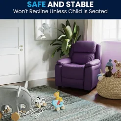 Charlie Padded Arm Recliner for Kids
