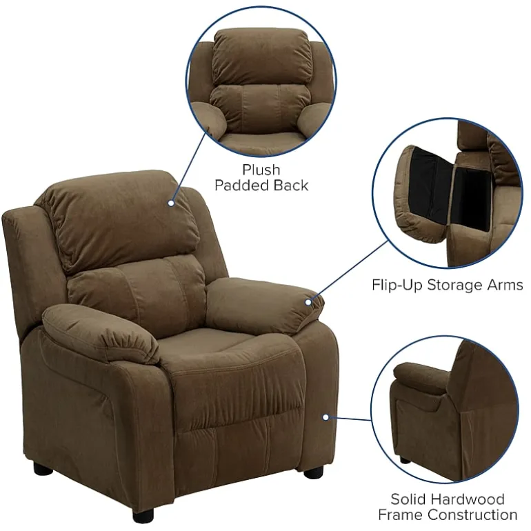 Charlie Padded Arm Recliner for Kids