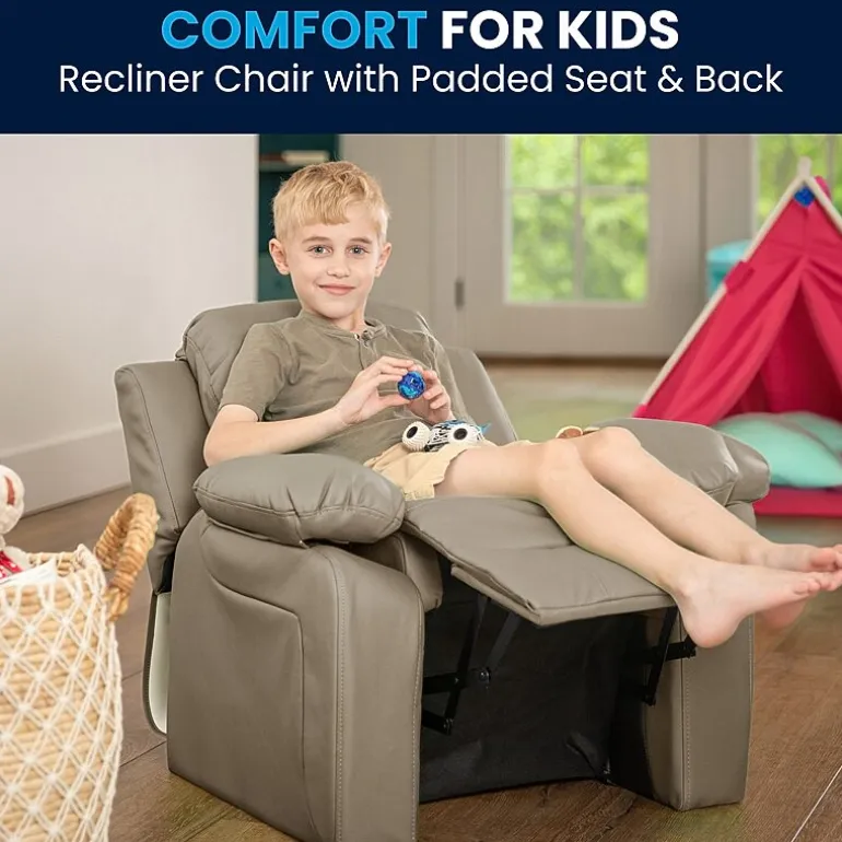 Charlie Padded Arm Recliner for Kids