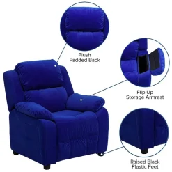 Charlie Padded Arm Recliner for Kids