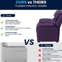 Charlie Padded Arm Recliner for Kids