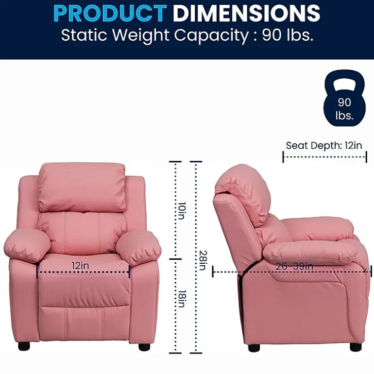 Charlie Padded Arm Recliner for Kids
