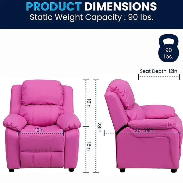 Charlie Padded Arm Recliner for Kids