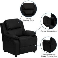 Charlie Padded Arm Recliner for Kids