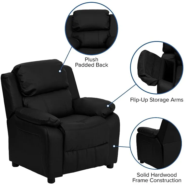 Charlie Padded Arm Recliner for Kids