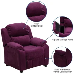 Charlie Padded Arm Recliner for Kids