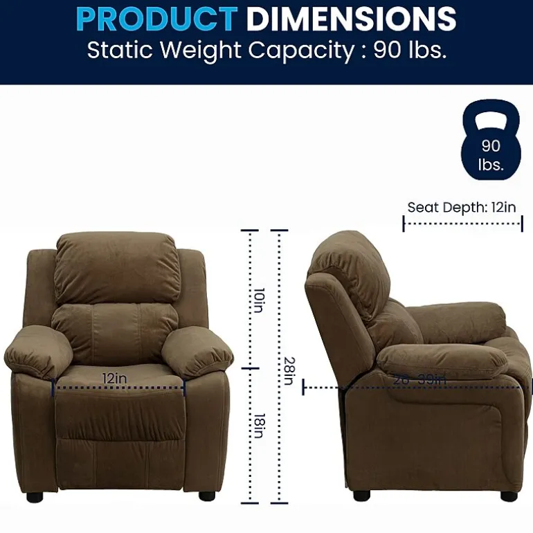 Charlie Padded Arm Recliner for Kids