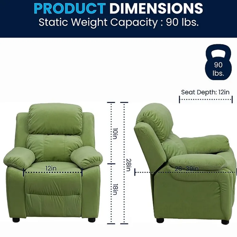 Charlie Padded Arm Recliner for Kids