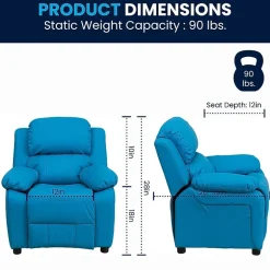 Charlie Padded Arm Recliner for Kids