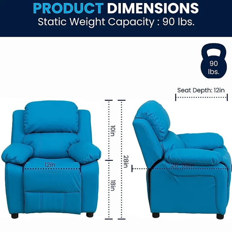 Charlie Padded Arm Recliner for Kids