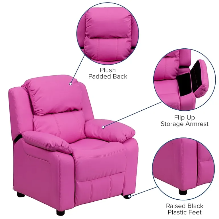 Charlie Padded Arm Recliner for Kids