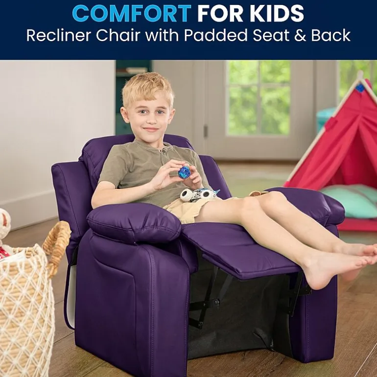 Charlie Padded Arm Recliner for Kids
