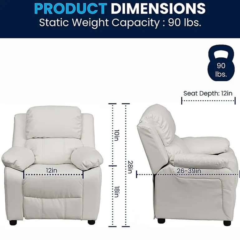 Charlie Padded Arm Recliner for Kids