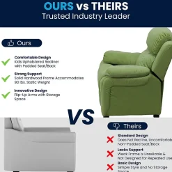 Charlie Padded Arm Recliner for Kids