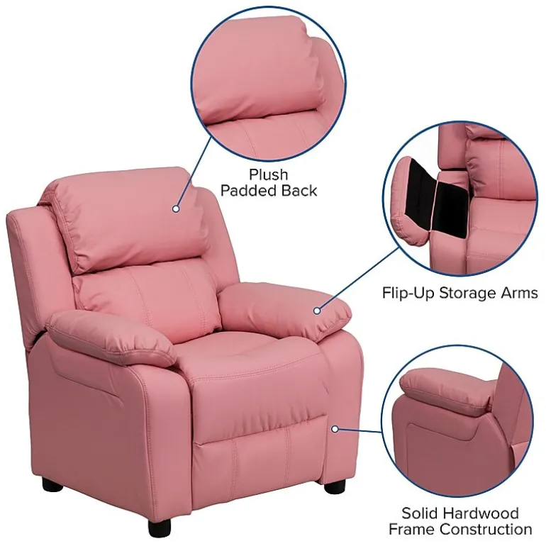 Charlie Padded Arm Recliner for Kids