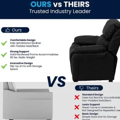 Charlie Padded Arm Recliner for Kids