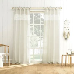 Cherine Tab Top Sheer Set of 2 Curtain Panel