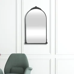 Cheungs Everlaine Modern Victorian Black Wall Mount Wall Mirror