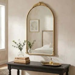 Cheungs Everlaine Modern Victorian Black Wall Mount Wall Mirror
