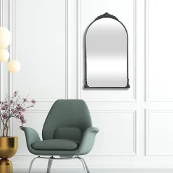 Cheungs Everlaine Modern Victorian Black Wall Mount Wall Mirror