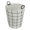 Cheungs Lined Metal Wire Laundry Basket