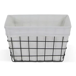 Cheungs Lined Rectangular Metal Basket